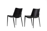  Mielcasa | Black Modrest Murray Modern Black Vegan Leather Dining Chair (Set of 2) | SKU VGHR-3634-BLK | MPN: 82437Z | Free Delivery & Free Return