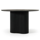 Myra Modern Black Wood Round Dining Table