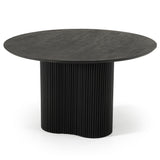 Myra Modern Black Wood Round Dining Table