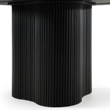 Myra Modern Black Wood Round Dining Table