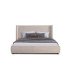 Queen Emilia Modern Beige Velvet Bed