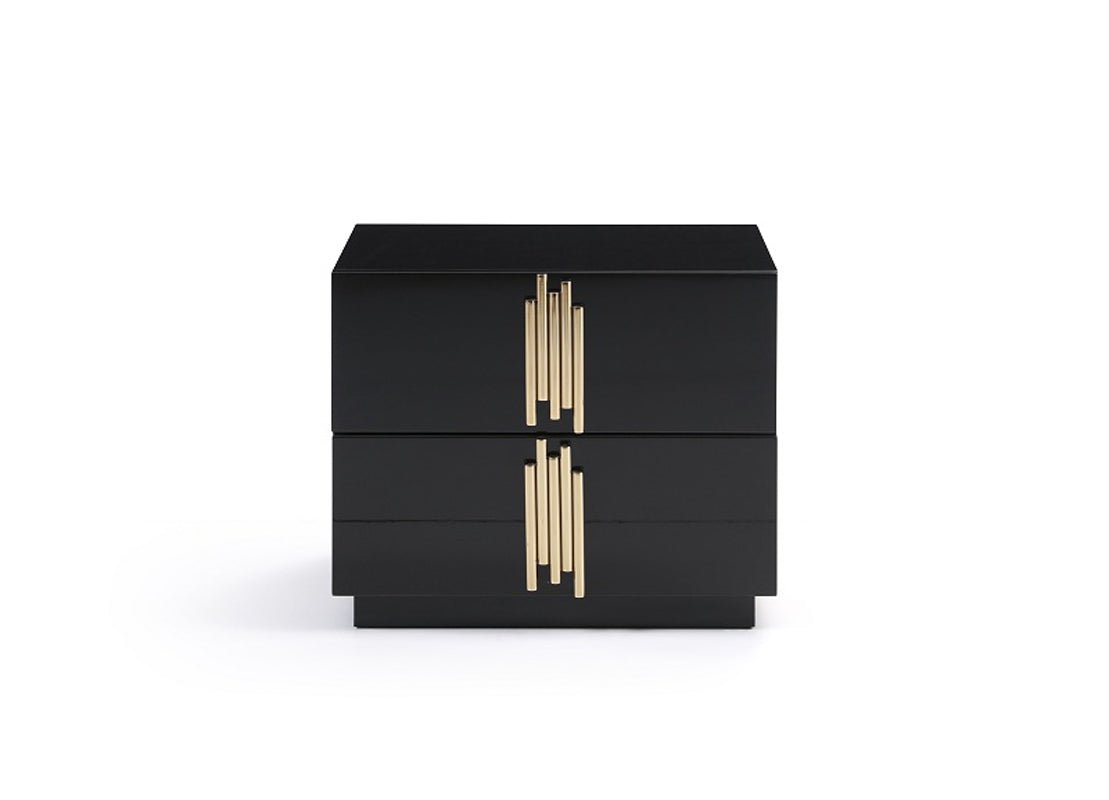 Token Modern Black & Gold 4-Piece Bedroom Set