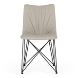 Naomi Modern Grey Leatherette Dining Chair (Set of 2)