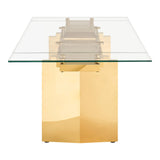Nassim Glam Glass Extendable Dining Table