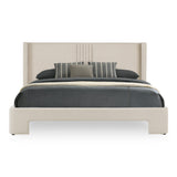 Newhart Modern Beige Fabric Bed