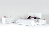 Nicla Italian Modern White Bed