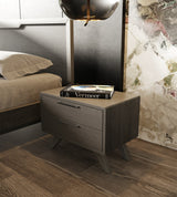 Soria Modern Grey Wash Nightstand