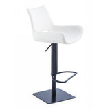 Niles Modern White Adjustable Bar Stool