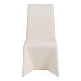 Nisse Contemporary White Leatherette Dining Chair (Set of 2)
