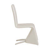 Nisse Contemporary White Leatherette Dining Chair (Set of 2)