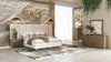 Nixa Modern Wide Birch + Brushed Bronze Dresser