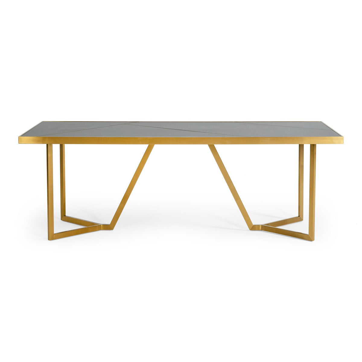 Nolte Glam Black Zebrawood and Gold Dining Table