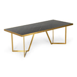 Nolte Glam Black Zebrawood and Gold Dining Table