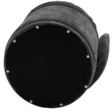 Norris Modern Dark Grey Fabric Swivel Dining Chair