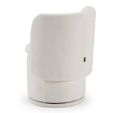 Norris Modern Ivory Fabric Swivel Dining Chair