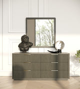 Santa Monica Modern Grey Wash Mirror