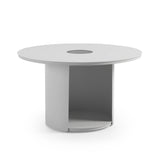 Onza Outdoor White Medium End Table with Solar Light