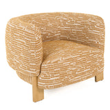 Optima Mid-Century Modern Orange Fabric Accent Chair