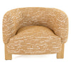 Optima Mid-Century Modern Orange Fabric Accent Chair