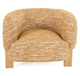 Optima Mid-Century Modern Orange Fabric Accent Chair