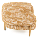 Optima Mid-Century Modern Orange Fabric Accent Chair