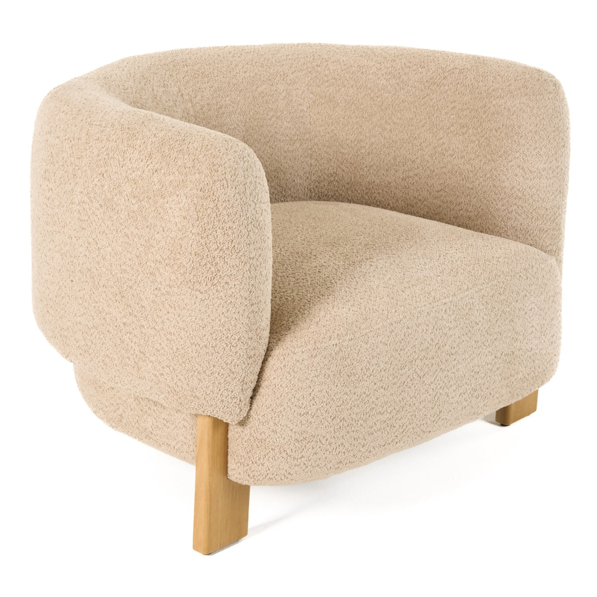 Optima Mid-Century Modern Taupe Fabric Accent Chair