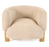 Optima Mid-Century Modern Taupe Fabric Accent Chair