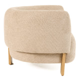 Optima Mid-Century Modern Taupe Fabric Accent Chair