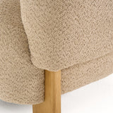 Optima Mid-Century Modern Taupe Fabric Accent Chair