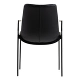 Osprey Modern Black Vegan Leather Dining Chair (Set of 2)