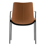 Osprey Modern Camel Vegan Leather Dining Chair (Set of 2)