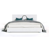 Ovidius + Victoria Modern White Crocodile Lacquer Bedroom Set
