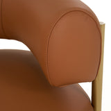 Ozona Modern Rust Leather Accent Chair