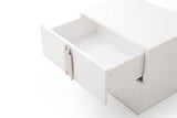 Token Modern White + Stainless Steel Bedroom Set