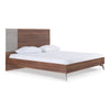 Palermo Eastern King Modern Italian Faux Concrete & Walnut Bed