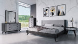 Panther Contemporary Grey & Black Bed