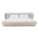 Pasha Modern Cream Fabric Bed