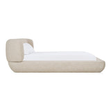 Pasha Modern Cream Fabric Bed