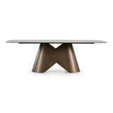 Paulsen Modern Ceramic + Brass Dining Table