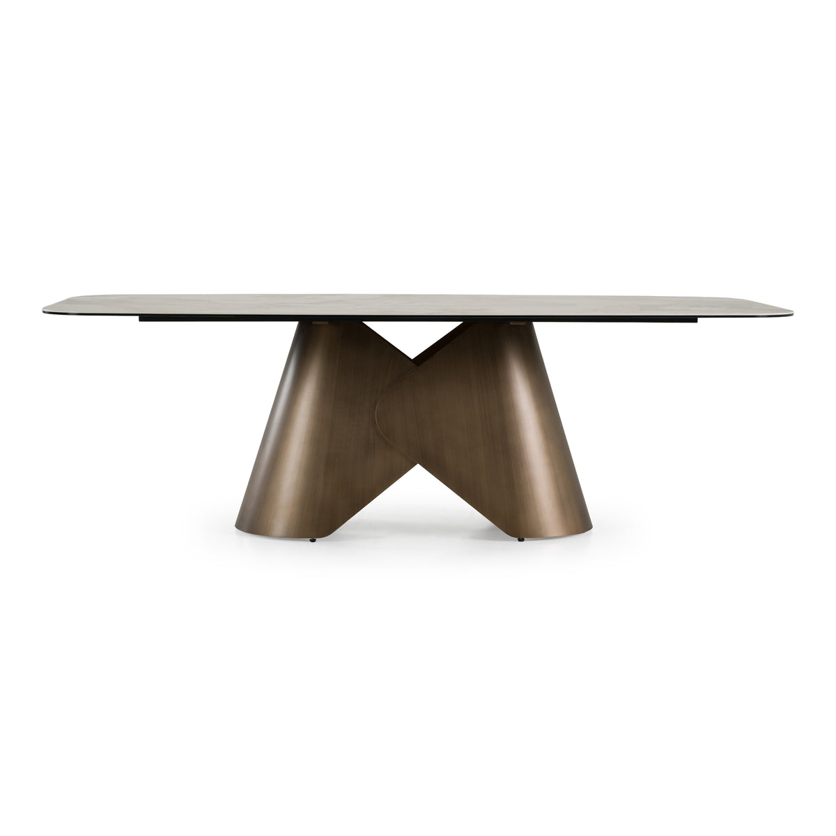 Paulsen Modern Ceramic + Brass Dining Table