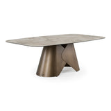 Paulsen Modern Ceramic + Brass Dining Table