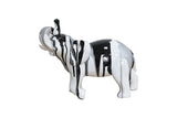 White Multi Colored Elephant Sculpture
