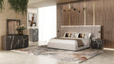 Modrest Aspen Modern Matte Brown Ash & Silver Mirror