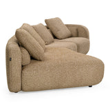 Percy Contemporary Beige Fabric Left Facing Chaise Sectional Sofa