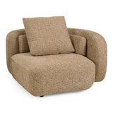 Percy Contemporary Beige Fabric Left Facing Chaise Sectional Sofa