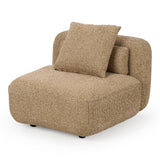 Percy Contemporary Beige Fabric Left Facing Chaise Sectional Sofa