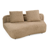 Percy Contemporary Beige Fabric Left Facing Chaise Sectional Sofa