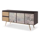 Phelan Modern Smoked Ash & Brass Buffet