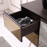 Phelan Modern Smoked Ash & Brass Buffet