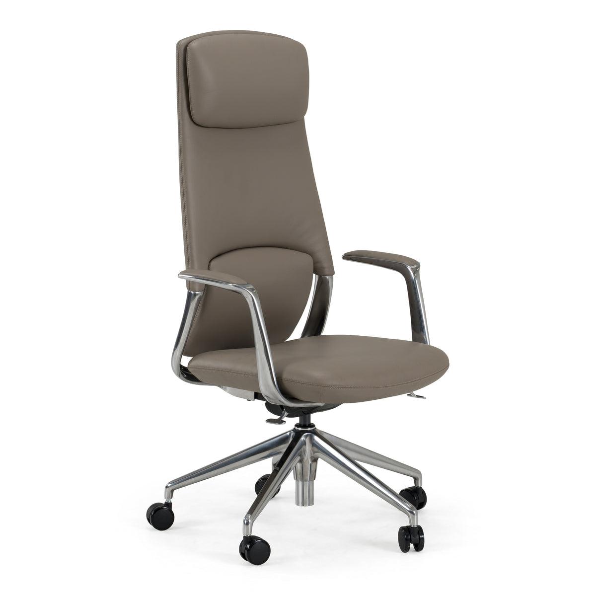 Pickard Modern Grey Leather Executive Office Chair